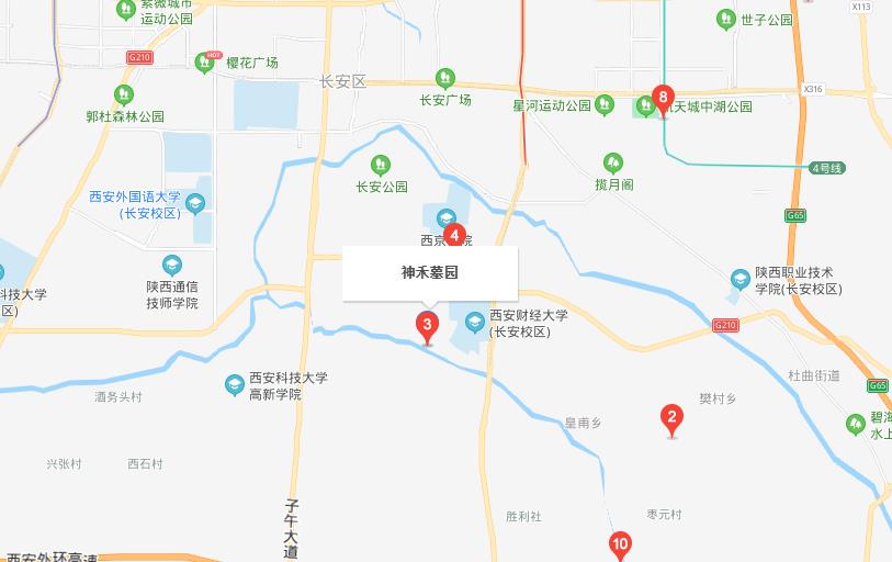 西安墓園地理位置